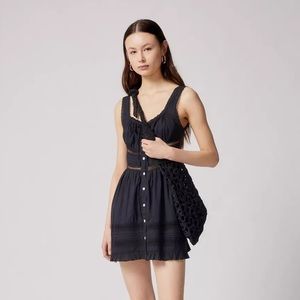 NWT UO Angelina Lace-Inset Mini Dress